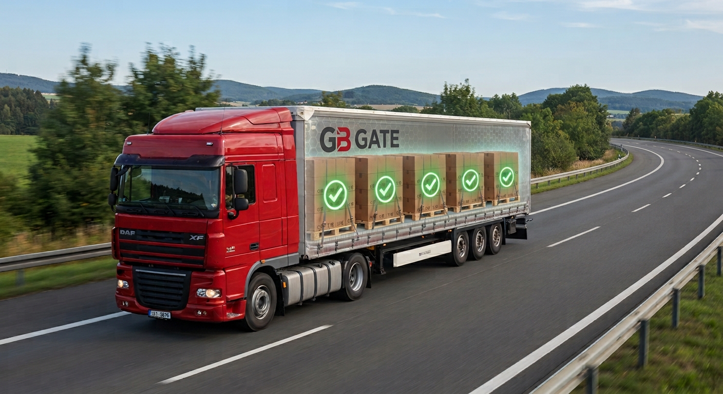 Správně expedovaný kamion přes GB GATE